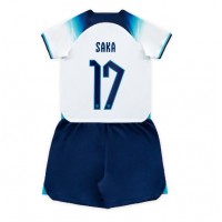 Dětský Fotbalový dres Anglie Bukayo Saka #17 MS 2022 Domácí Krátký Rukáv (+ trenýrky)